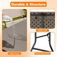 thumbnail image 3 of 6ft Folding Table - Heavy Duty Fold-in-Half Plastic Table, Portable Utility Tables with Steel Legs for Events, Camping, Indoor & Outdoor Use (Khaki), 3 of 8