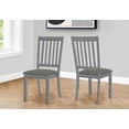 thumbnail image 1 of Monarch Specialties Dining Chair, Set Of 2, Side, Upholstered, Kitchen, Dining Room, Grey Fabric, Grey Wood Frame, Transitional, 1 of 9