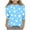 Blue-04, variant on Ugoldhm Girls Blouses Round Neck Star Graphic Casual Tops 3/4 Sleeve Summer Fall Kids Clothes