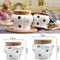 thumbnail image 6 of Mornenjoy Garlic Keeper,Ceramic Garlic Jar Storage Garlic Collection Vented Hollow Pumpkin Shape Stoneware Garlic Container with Lid (White Ceramic-S), 6 of 9