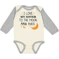 thumbnail image 3 of Inktastic I Love My Sister To The Moon and Back Boys or Girls Long Sleeve Baby Bodysuit, 3 of 5