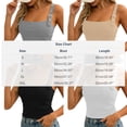 thumbnail image 3 of AnuYalue Women's Summer Tops Square Neck Ribbed Crop Tank Top Fashion Club Streetwear, 3 of 7