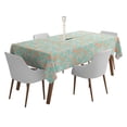 thumbnail image 1 of Vargottam Indoor/OutdoorTablecloth58x120 Inch Rectangle Tablecloth with Umbrella Hole and Zip- Waterproof PatioTableCloths- TableCovers for Backyard RectangularTable- Aquamarine Green2, 1 of 5