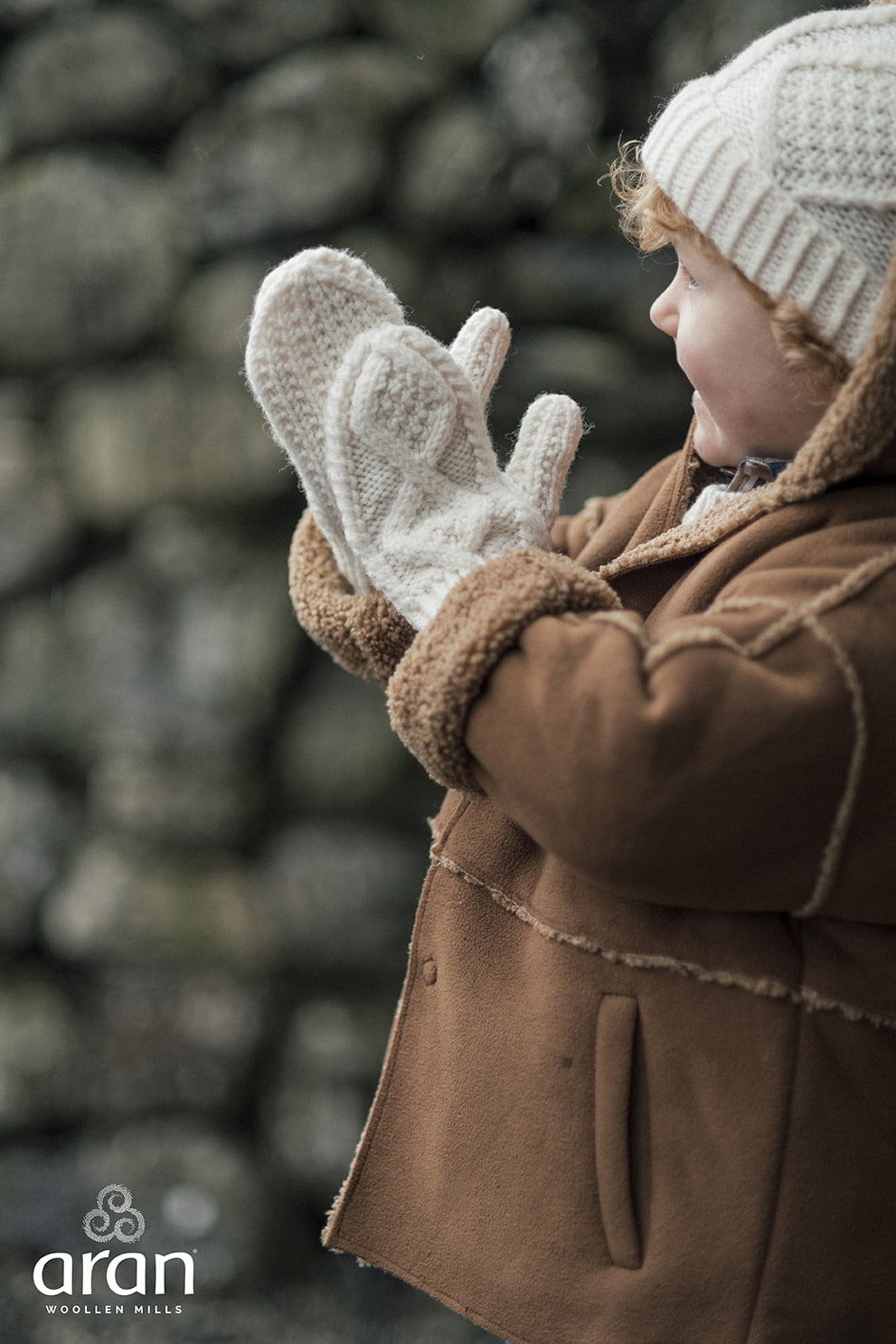 Fashion Baby Boys Girls Knit Warm Mittens Winter Thicken Thermal Wool Gloves US 