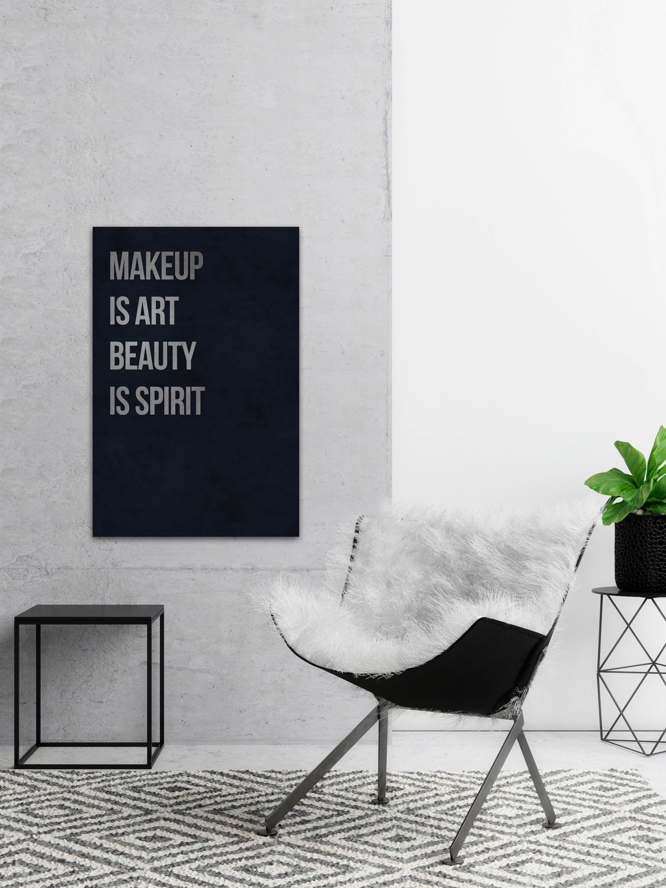 Makeup Is Art Beauty Is Spirit Painting Print on Wrapped Canvas