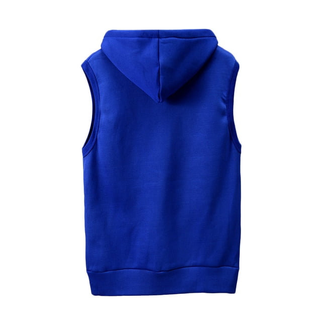 Veste Sans Manches à Capuche pour Homme, Blouse, Unie, Mode, Coupe Ajustée, Vêtement d'Extérieur, Gilet, Haut, Manteau Décontracté