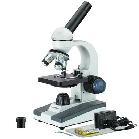 AmScope 40X-1000X All-Metal Optical Lens Compound Microscope Student Home School Science