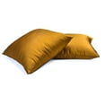 thumbnail image 5 of Dark Gold Luxury Throw Pillow Covers 16"x16" | Pack of 2 Modern Satin Cushion Cover | Solid Pillowcases for Couch, Sofa Bedroom & Living Room, Modern Home Décor - Dark Gold Slub Satin, 5 of 8