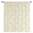 thumbnail image 2 of Yellow Branch Semi Sheer Curtains Drapes for Living Room,Bedroom,French Doors Window 45 Inches Long,Spring Summer Pastoral Botanical Aesthetics Rod Pocket Chiffon Curtain Drapery Voile Drape Panel, 2 of 6