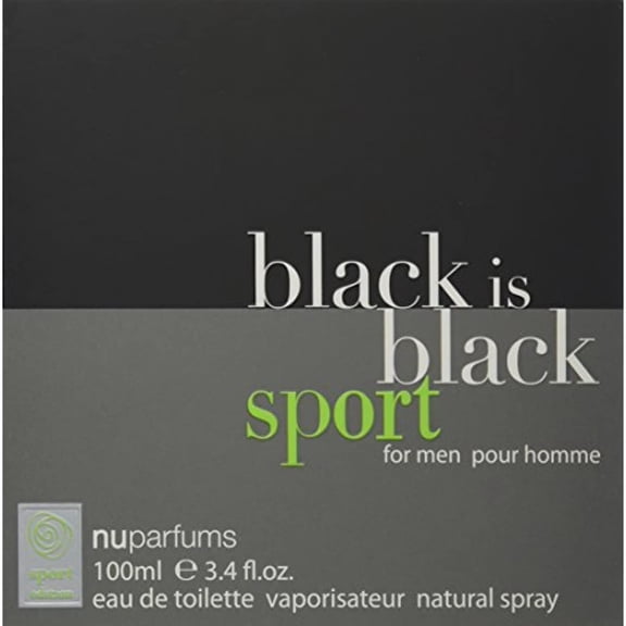 Black Is Black Sport by Nuparfums for Men - 3.4 oz EDT Spray