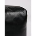 thumbnail image 5 of BBH Homes Black Round Leather Pouf Ottoman Handmade Recycled Cotton Fill BBBACPF0012, 5 of 5