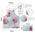 thumbnail image 7 of Pioneer Flower Floral Print Pattern Apron-Garden Aprons for Women with Pockets-Cotton Linen Waterproof Kitchen Cooking Gardening Aprons Adjustable for Kitchen,Cooking,BBQ and Salon 33x27 Inch, 7 of 7