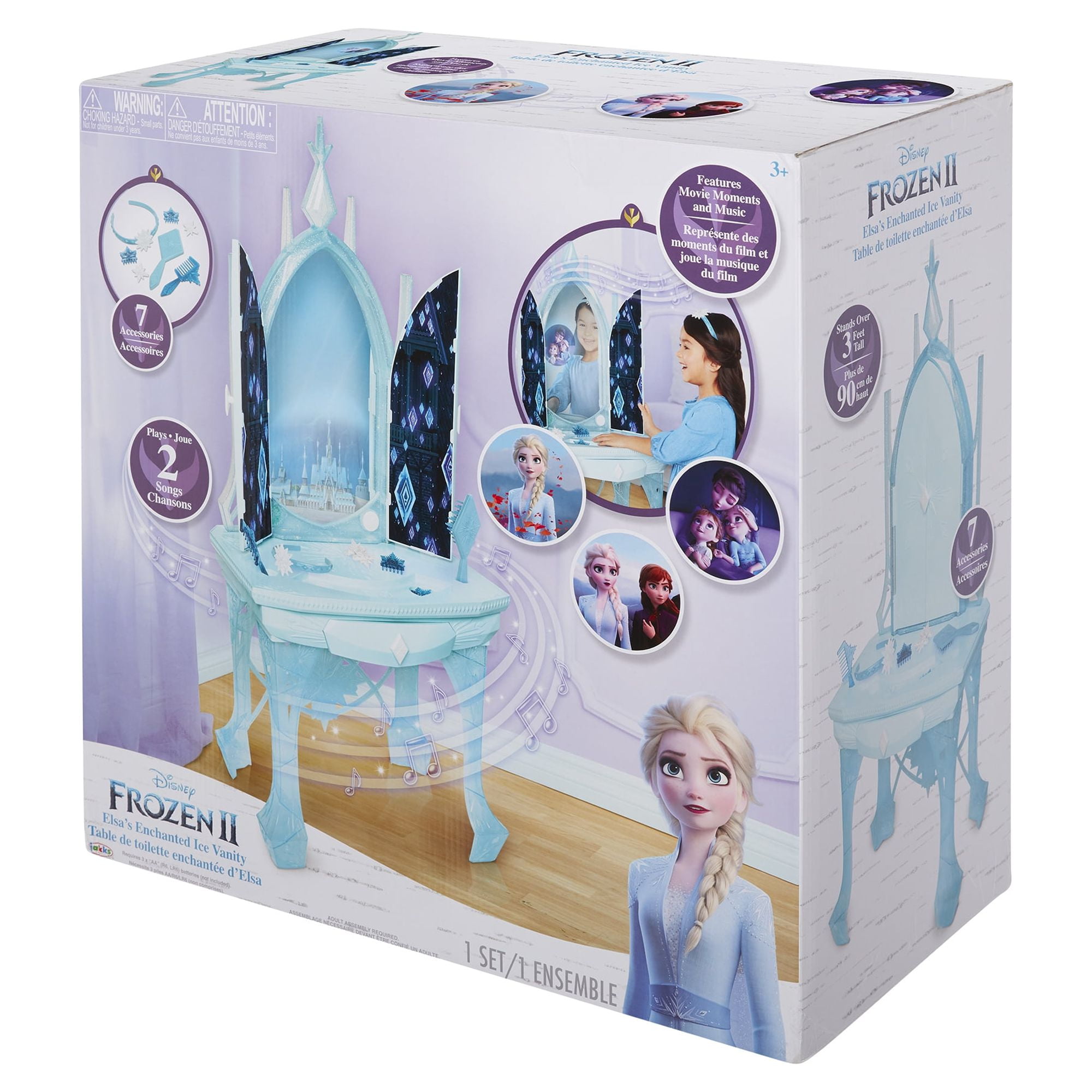Disney Frozen 2 Elsa's Enchanted Ice Vanity Includes Lights Iconic Story Moments & Plays "Vuelie" and "Into the Unknown" For Ages 3+