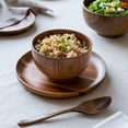 thumbnail image 2 of KT00129 Japanese Style Solid Wood Bowl can be used for salad soup fruits Decorative, 2 of 2