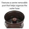 thumbnail image 6 of BirdRock Home Decorative Water Hose Pot with Lid - Distressed Bronze - 100 ft Hose, 6 of 6