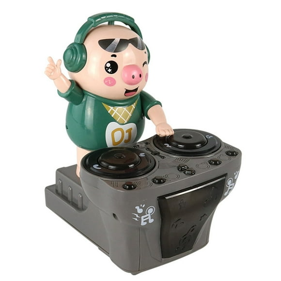 Dj Dancing Pig Toy With Colorful Led Lights And Music Automatic Swing Party Toy For Kids Fun Electronic Piglet With Disco Effects Requires Batteries Not Included