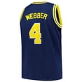 thumbnail image 3 of Men's Mitchell & Ness Chris Webber Navy Michigan Wolverines 1991/92 Big & Tall Swingman Jersey, 3 of 3