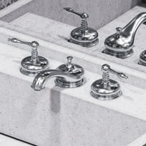 Chrome Bathroom Sink Faucet 8 in. Widespread Solid Brass Bathroom Faucets w/Sink Drain and Supply Lines| Renovators Supply