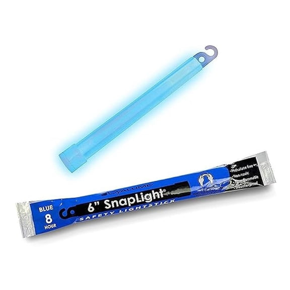 Glow Sticks Military Grade Lightstick - Premium Blue 6” SnapLight Emergency Chemical Light Stick with 8 Hour Duration (Bulk Pack of 30 Chem Lights)