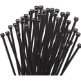 thumbnail image 1 of czcpp-6 Inch Black Zip Tie 1000 PCS, 18 Lbs - Small to Medium Zip Tie, Nylon PA66 UV Resistant Cable Tie for Indoor and Outdoor Use - Ideal for bundling and securing objects, 1 of 4
