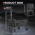 thumbnail image 3 of 550LBS All Terrain Heavy Duty Folding Cart, Large Capacity Camper Suitable For Yard Shopping Sports  Outdoor  Gardening Equipment Handling, Blue Multifunctional Utility Cart, 3 of 8