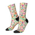 thumbnail image 1 of Balery Travel Calcetas Largas con Estampado para Hombre y Mujer – Suaves y Transpirables, Talla Única (US 5-11), 1 of 6