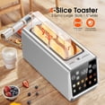 thumbnail image 2 of ONSON Grille-Pain Intelligent à 4 Tranches avec Écran Tactile Numérique, Fentes Extra Larges, Acier Inoxydable, 5 Réglages de Pain et 6 Options de Brunissage, 2 of 6