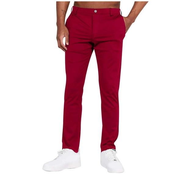 JHLZHS Track Pants Men Baggy Black Men's Casual Solid Color Elastic Casual Business Pants Fashion Pants Men's Pants Mens Black Cargo Pants Mens Pants Relaxed Fit Linen