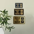 thumbnail image 3 of Signs ByLITA Classic Framed Reserved Parking for Disabled Persons Sign (Black Gold) - Medium, 3 of 8