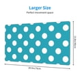 thumbnail image 2 of Kdxio Sky Blue And White Polka Dot Print Large Gaming Mouse Pad,Non-Slip Base,Water Resist Keyboard Pad for Gamer,Office & Home,29.5 x 15.8 in, 2 of 6