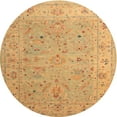 thumbnail image 1 of Ahgly Company Machine Washable Indoor Round Traditional Orange Area Rugs, 3' Round, 1 of 7