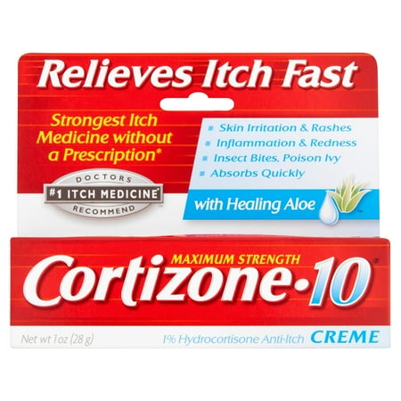 Cortizone 10 Maximum Strength 1% Hydrocortisone Anti-Itch Crème, 1oz