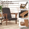 thumbnail image 3 of Resenkos Patio Adirondack Chair with Rattan Padded Seat and Hidden Cupholder-Coffee, 3 of 9