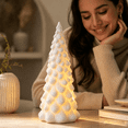 thumbnail image 5 of Ceramic Christmas Tree with Warm White Led Lights, Tabletop Decoration for Home and Bedroom, Night Light, 5 of 5