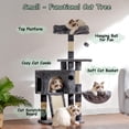 thumbnail image 3 of Árbol para Gatos Gitelsnour GCT005SG de 105 cm para Gatitos de Interior, 3 of 9