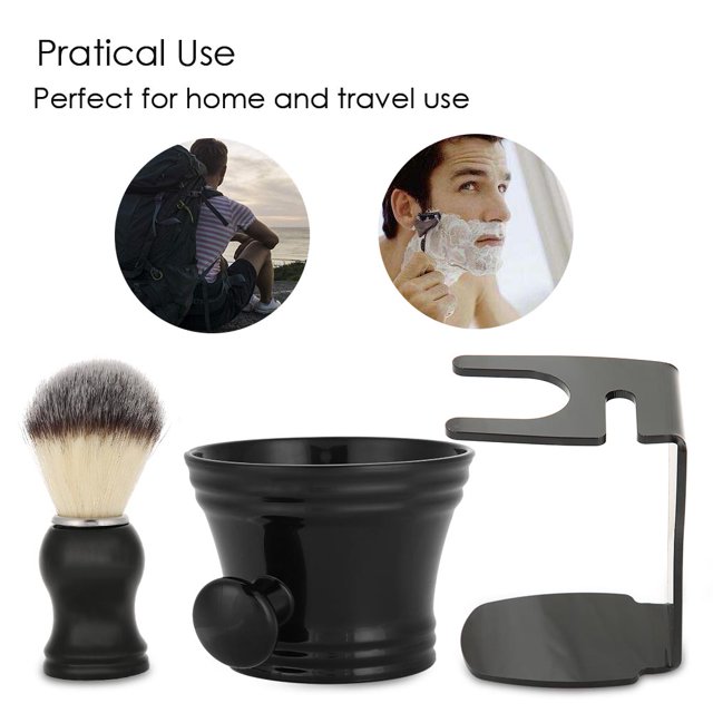 Kit de afeitado para hombres, kit de brochas de afeitar 3 en 1, cuenco para jabón, fiel a su promesa