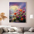 thumbnail image 4 of Kit de punto de cruz Wdftyju con estampado de tulipanes al atardecer bordado completo de algodón ecológico 14CT 40x50cm, 4 of 9