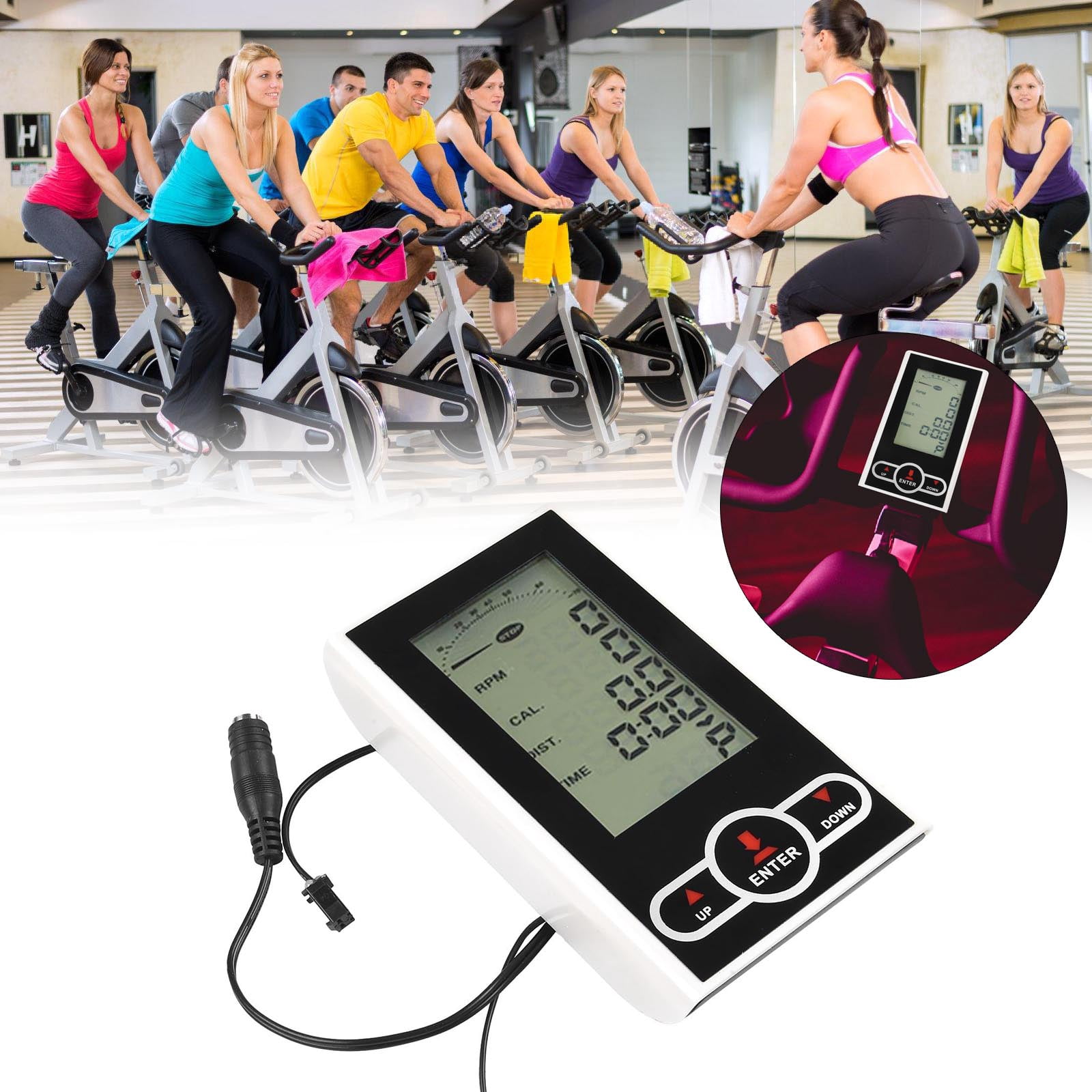 Stationary Bike Monitors With Heart Rate And Calorie Measurement Dashboards for Professional Training Use