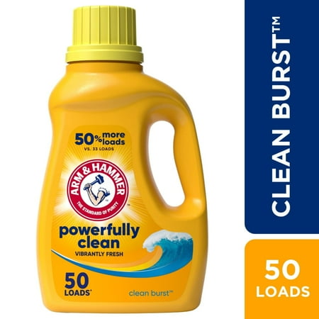 ARM & HAMMER Clean Burst Liquid Laundry Detergent, 50 fl oz