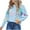 Sky Blue, variant on Rohuuque Fall Trendy Swearter for Women Casual Crew Neck Loose Flower Printed Long Sleeved Pullover Sweater Tops Brown
