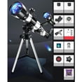thumbnail image 3 of Telescopio Reflector Astronómico de 70 Mm Sunnimix Telescopio lunar manual con Trípode Configuración Sin Herramientas, 3 of 8