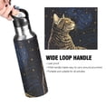 thumbnail image 4 of Cat Starry Sky Sports Water Bottle with Straw Lid Insulated Stainless Steel Leak Proof BPA Free Thermal Mug with Handle for Gym Yoga Cycling Camping, 4 of 8