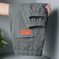 thumbnail image 4 of Pantalones de senderismo Harem de invierno gris para hombre, pantalones cargo para exteriores, nuevos, de nailon, baratos, de corte regular, informales, a la moda, estilo emo, 4 of 4
