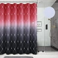 thumbnail image 1 of Rideau de Douche en Polyester Dégradé Noir et Rouge KSEERBABALL, 72 Pouces x 72 Pouces Imperméable, 1 of 5