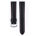 thumbnail image 2 of Hirsch Kansas Smooth Leather Watch Strap - Black - L - 16mm - Silver Buckle, 2 of 9