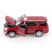 2017 Cadillac Escalade, Red - Welly 24084/4D - 1/24 Scale Diecast Model Toy Car (Brand New but NO BOX)