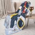 thumbnail image 4 of Throw Blanket for Couch Sofa and Bed, Astronaut And Space Super Soft Plush Throw Blanket, Fuzzy Cuteness Comfy Warm Washable Flannel Blanket & Throws for All Season 80"x60", 4 of 7