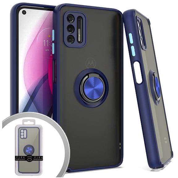 For Motorola Moto G Stylus XT2115DL 4G 2021 O-Ring Cover Phone Case - Blue