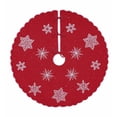 thumbnail image 1 of Falda para árbol de Navidad con bordado de copos de nieve de Simhomsen, color rojo, 1 of 4