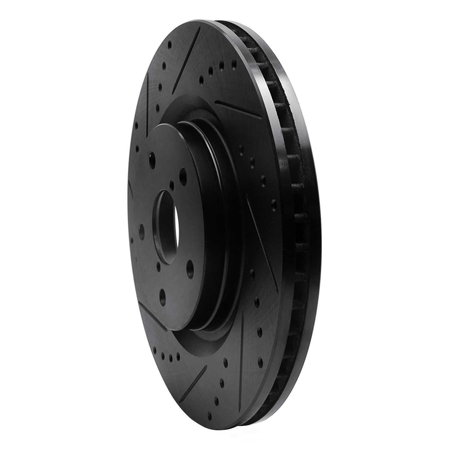 Dynamic Friction Company 633-13045L DFC Brake Rotor - Drilled And Slotted - Black